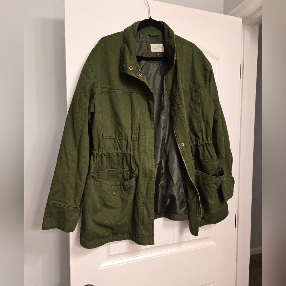 Olive Green Utility Jacket - Xl